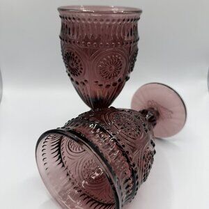 Pioneer Woman Purple Plum Adeline Goblet Set